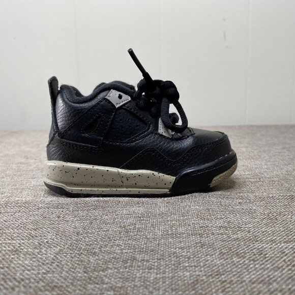 Nike Jordan 4 Retro (TD) 4C Black/Tech Grey-White 707432-003 - Picture 10 of 11